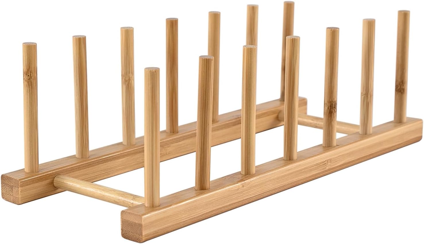 Bamboo Dish Rack, Plates Holder, Compact Kitchen Storage, Cabinet Organizer -Pack of 2 Bamboo Dish Rack, Plates Holder, Compact Kitchen Storage, Cabinet Organizer -Pack of 2